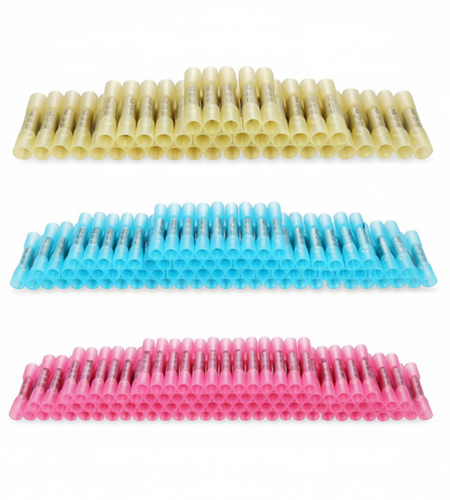 200/100PCS Heat Shrink Butt Wire Splice Connectors Seal Crimp Terminals USA