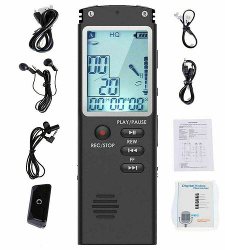 32G Voice Activated Mini Digital Sound Audio Recorder Dictaphone MP3 Player
