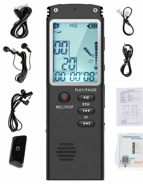 Load image into Gallery viewer, 32G Voice Activated Mini Digital Sound Audio Recorder Dictaphone MP3 Player
