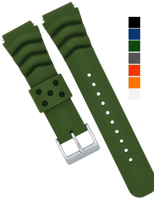 Load image into Gallery viewer, 18mm 20mm 22mm Soft Silicone Watch Band Divers Replacement Strap Quick Release
