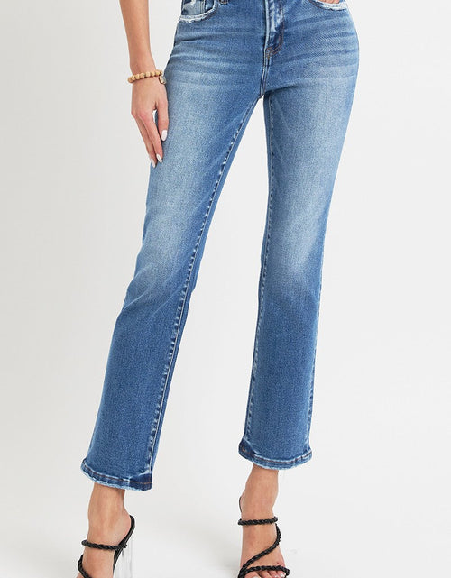 Load image into Gallery viewer, RISEN Full Size Mid Rise Ankle Straight Jeans with Pockets
