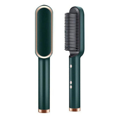 Load image into Gallery viewer, Hair Straightener Brush Straightening Curler Hot Comb Electric Adjustable Heat
