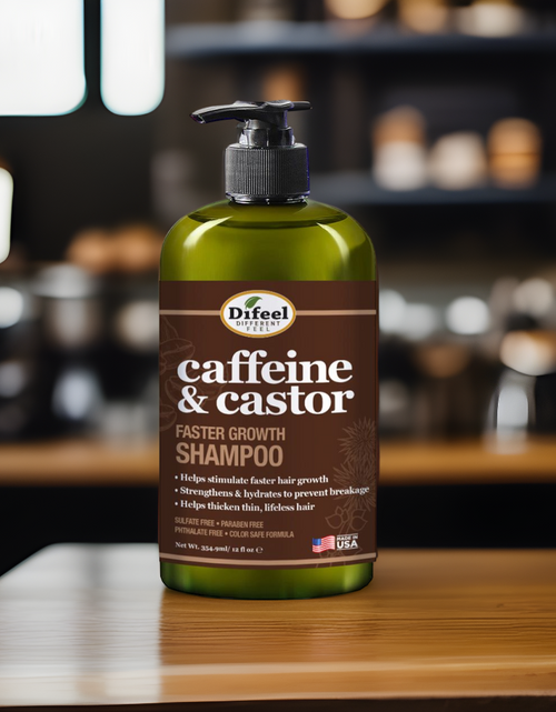 Load image into Gallery viewer, Difeel Caffeine &amp; Castor Shampoo for Faster Hair Growth 12 oz. by difeel - find your natural beauty

