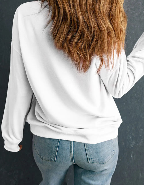 Load image into Gallery viewer, THANKS Round Neck Long Sleeve Sweatshirt
