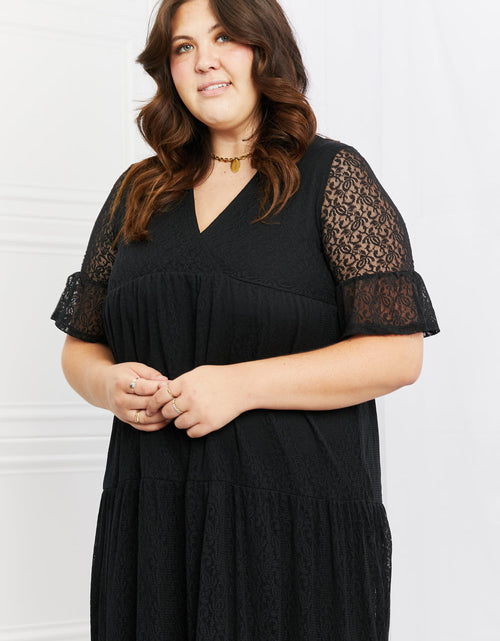 Load image into Gallery viewer, P &amp; Rose Lovely Lace Full Size Tiered Dress
