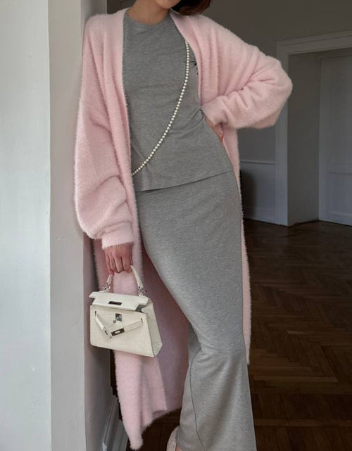 Load image into Gallery viewer, Fuzzy Open Front Solid Color Cardigan
