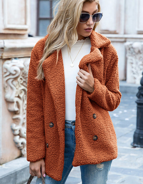 Load image into Gallery viewer, Ivy Lane Full Size Lapel Collar Sherpa Coat
