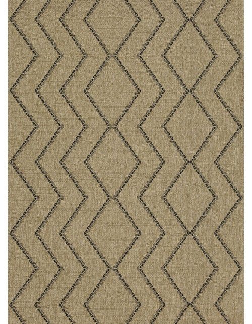 Load image into Gallery viewer, Earth - Indoor / Outdoor Polypropylene Area Rug - Jute / Black by Couch.com
