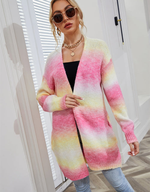 Load image into Gallery viewer, Angel Wings Full Size Gradient Open Front Cardigan
