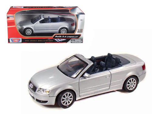 Load image into Gallery viewer, 2004 Audi A4 Cabriolet Silver 1/18 Diecast Model Car by Motormax

