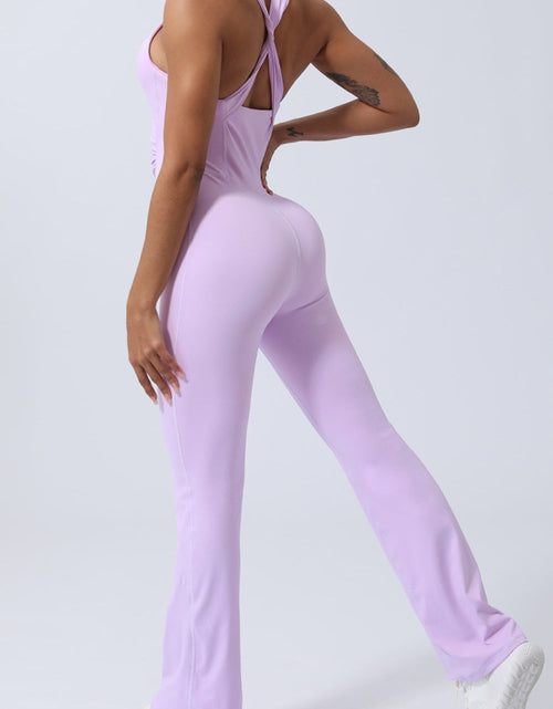 Load image into Gallery viewer, Crisscross Wide Strap Sleeveless Jumpsuit
