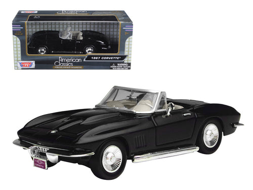 Load image into Gallery viewer, 1967 Chevrolet Corvette Convertible Black 1/24 Diecast Model Car by Motormax
