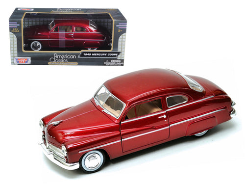 Load image into Gallery viewer, 1949 Mercury Red 1/24 Diecast Model Car by Motormax
