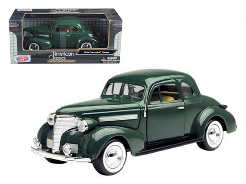 Load image into Gallery viewer, 1939 Chevrolet Coupe Green 1/24 Diecast Model Car by Motormax
