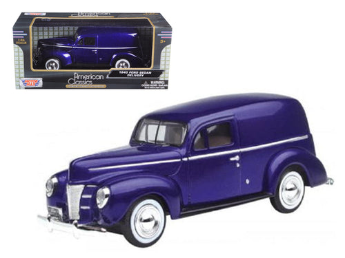 Load image into Gallery viewer, 1940 Ford Sedan Delivery Purple Metallic 1/24 Diecast Model Car by Motormax
