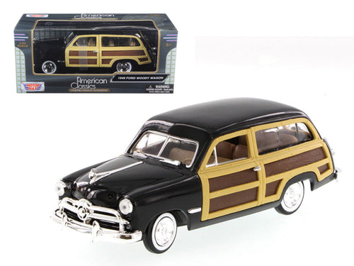 Load image into Gallery viewer, 1949 Ford Woody Wagon Black 1/24 Diecast Model Car by Motormax
