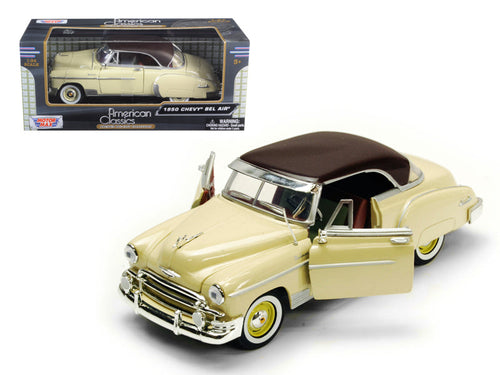 Load image into Gallery viewer, 1950 Chevrolet Bel Air Cream 1/24 Diecast Model Car by Motormax
