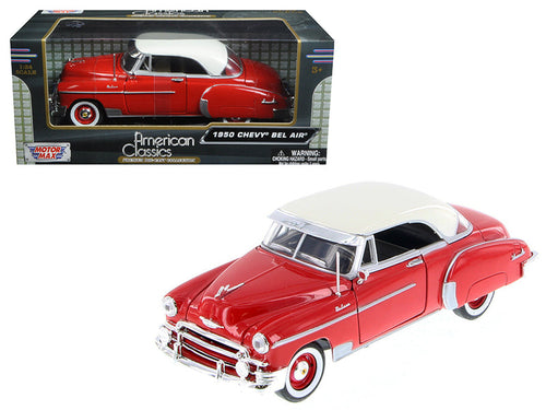 Load image into Gallery viewer, 1950 Chevrolet Bel Air Red 1/24 Diecast Car Model by Motormax
