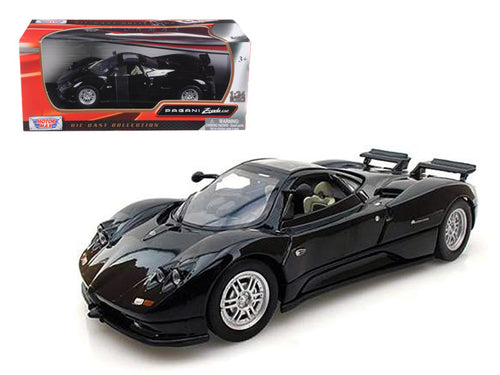 Load image into Gallery viewer, Pagani Zonda C12 Black 1/24 Diecast Car Model by Motormax

