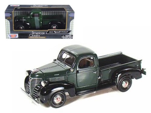 Load image into Gallery viewer, 1941 Plymouth Pickup Green 1/24 Diecast Model Car by Motormax
