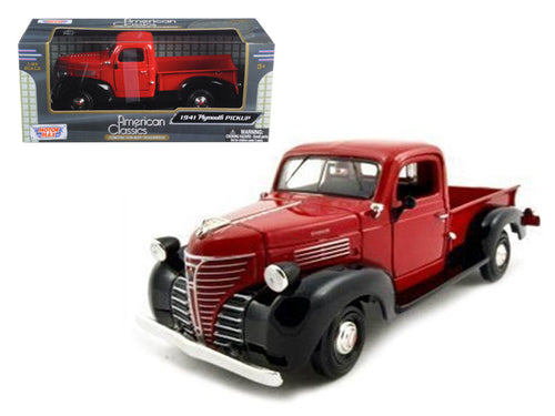 Load image into Gallery viewer, 1941 Plymouth Pickup Red 1/24 Diecast Model Car by Motormax
