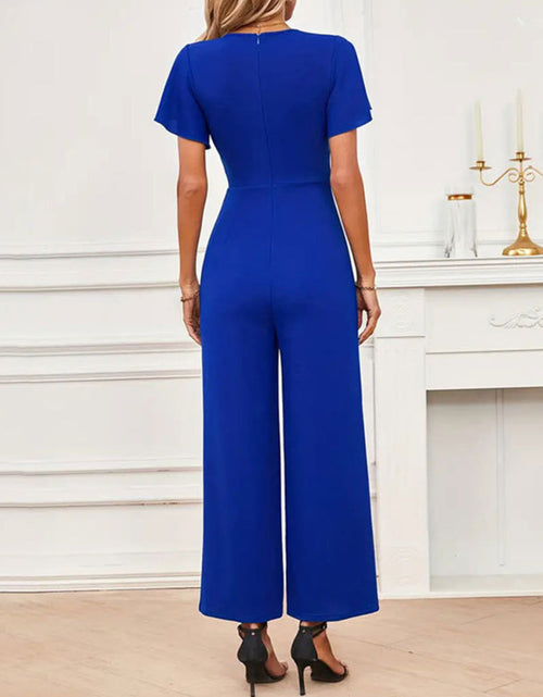 Load image into Gallery viewer, V-Neck Flutter Sleeve Jumpsuit
