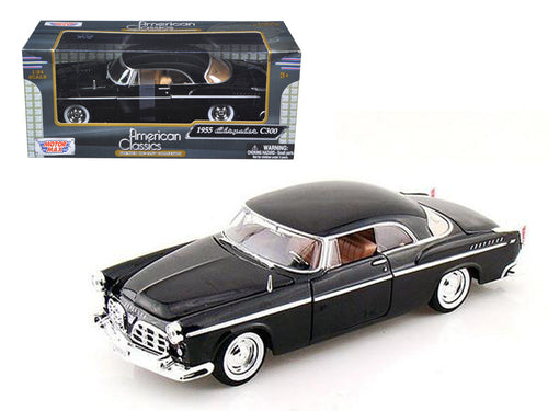 Load image into Gallery viewer, 1955 Chrysler C300 Black 1/24 Diecast Model Car by Motormax
