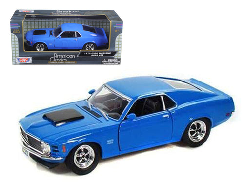 Load image into Gallery viewer, 1970 Ford Mustang Boss 429 Blue 1/24 Diecast Model Car by Motormax
