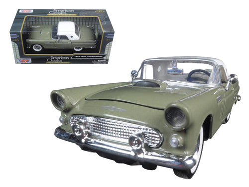 Load image into Gallery viewer, 1956 Ford Thunderbird Soft Top Green 1/24 Diecast Car Model by Motormax

