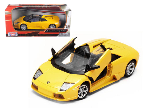 Load image into Gallery viewer, Lamborghini Murcielago Roadster Yellow Metallic 1/24 Diecast Model Car by Motormax

