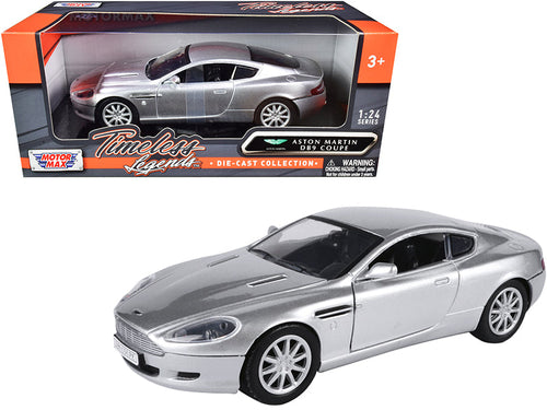Load image into Gallery viewer, Aston Martin DB9 Coupe Silver Metallic "Timeless Legends" 1/24 Diecast Model Car by Motormax
