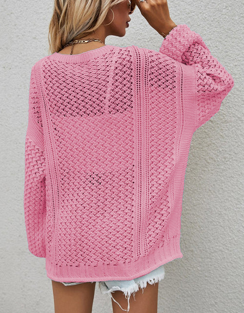 Load image into Gallery viewer, Openwork Button Front Cardigan
