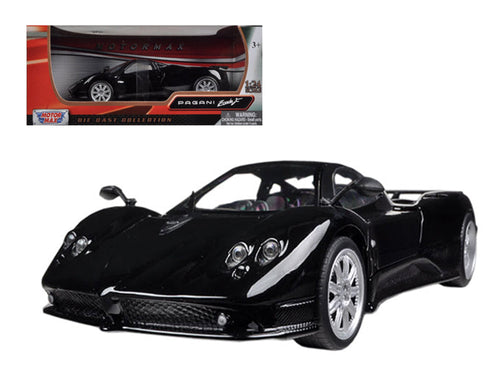 Load image into Gallery viewer, Pagani Zonda F Black 1/24 Diecast Car Model by Motormax

