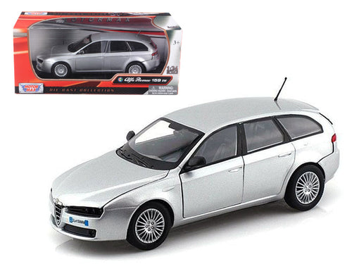 Load image into Gallery viewer, Alfa Romeo 159 SW Silver 1/24 Diecast Car Model by Motormax

