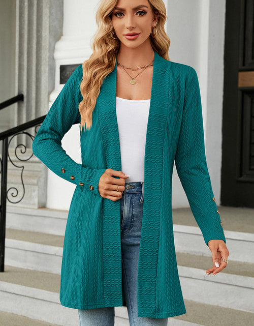 Load image into Gallery viewer, Open Front Long Sleeve Cardigan
