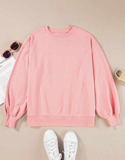 Load image into Gallery viewer, Round Neck Long Sleeve Sweatshirt
