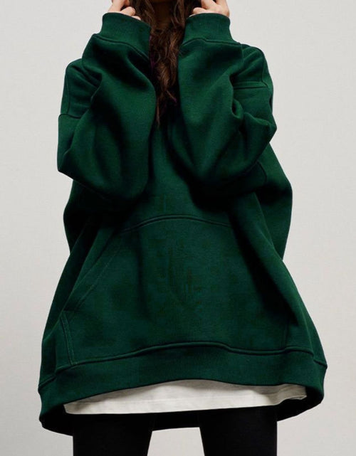 Load image into Gallery viewer, Pocketed Dropped Shoulder Long Sleeve Hoodie
