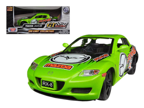 Load image into Gallery viewer, Mazda RX-8 #5 Green "GT Racing" Series 1/24 Diecast Model Car by Motormax
