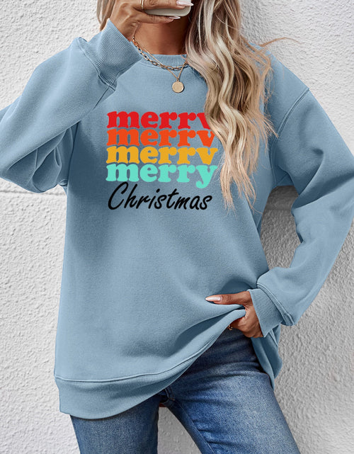 Load image into Gallery viewer, MERRY CHRISTMAS Graphic Long Sleeve Sweatshirt
