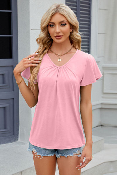 Load image into Gallery viewer, V-Neck Short Sleeve T-Shirt
