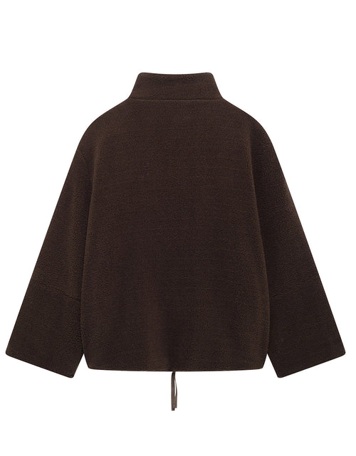 Load image into Gallery viewer, Turtleneck Zip Up Long Sleeve Plush Jacket
