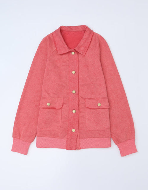 Load image into Gallery viewer, Snap Down Flap Pocket Long Sleeve Shacket
