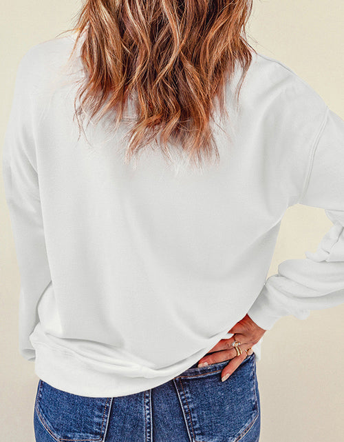 Load image into Gallery viewer, Sequin Round Neck Long Sleeve Sweatshirt
