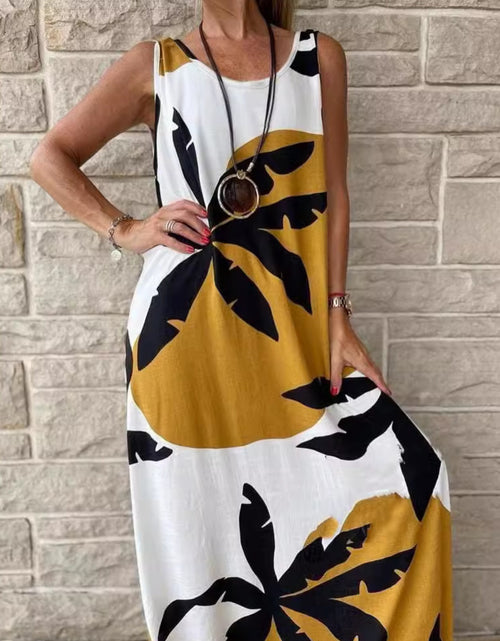 Load image into Gallery viewer, Printed Round Neck Mini Tank Dress
