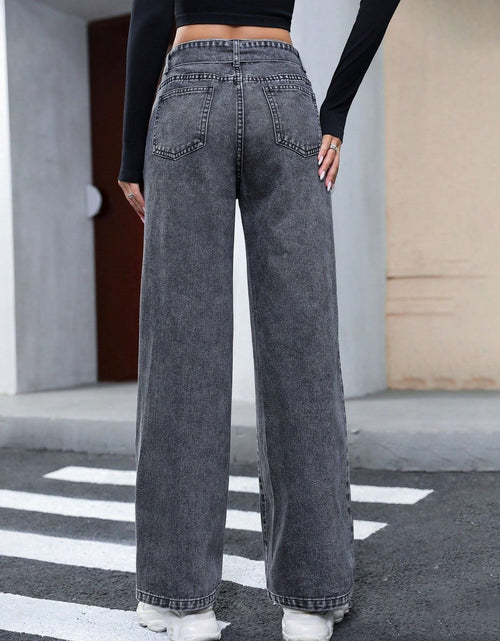 Load image into Gallery viewer, Tied Straight Leg Jeans with Pockets
