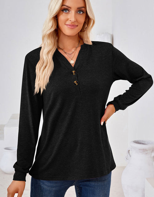 Load image into Gallery viewer, Notched Long Sleeve T-Shirt
