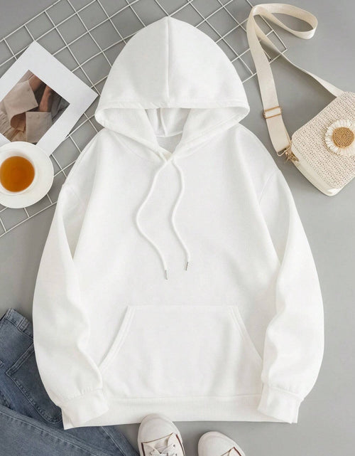 Load image into Gallery viewer, Drawstring Dropped Shoulder Hoodie
