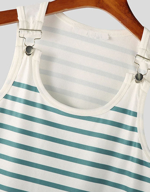 Load image into Gallery viewer, Men's Striped Wide Strap Tank
