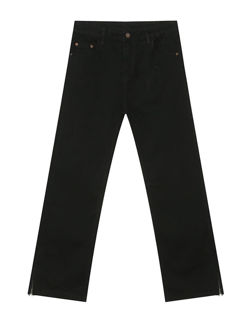 Load image into Gallery viewer, Side Zipper Slim Jeans
