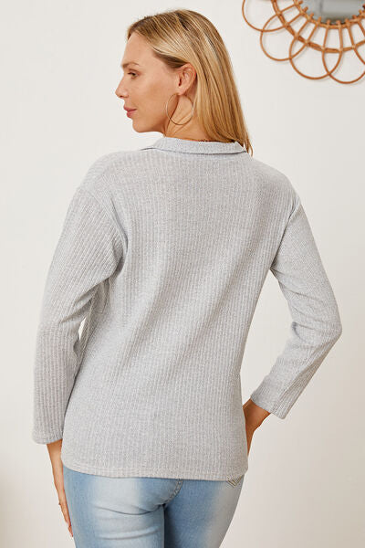 Load image into Gallery viewer, Collared Neck Dropped Shoulder T-Shirt
